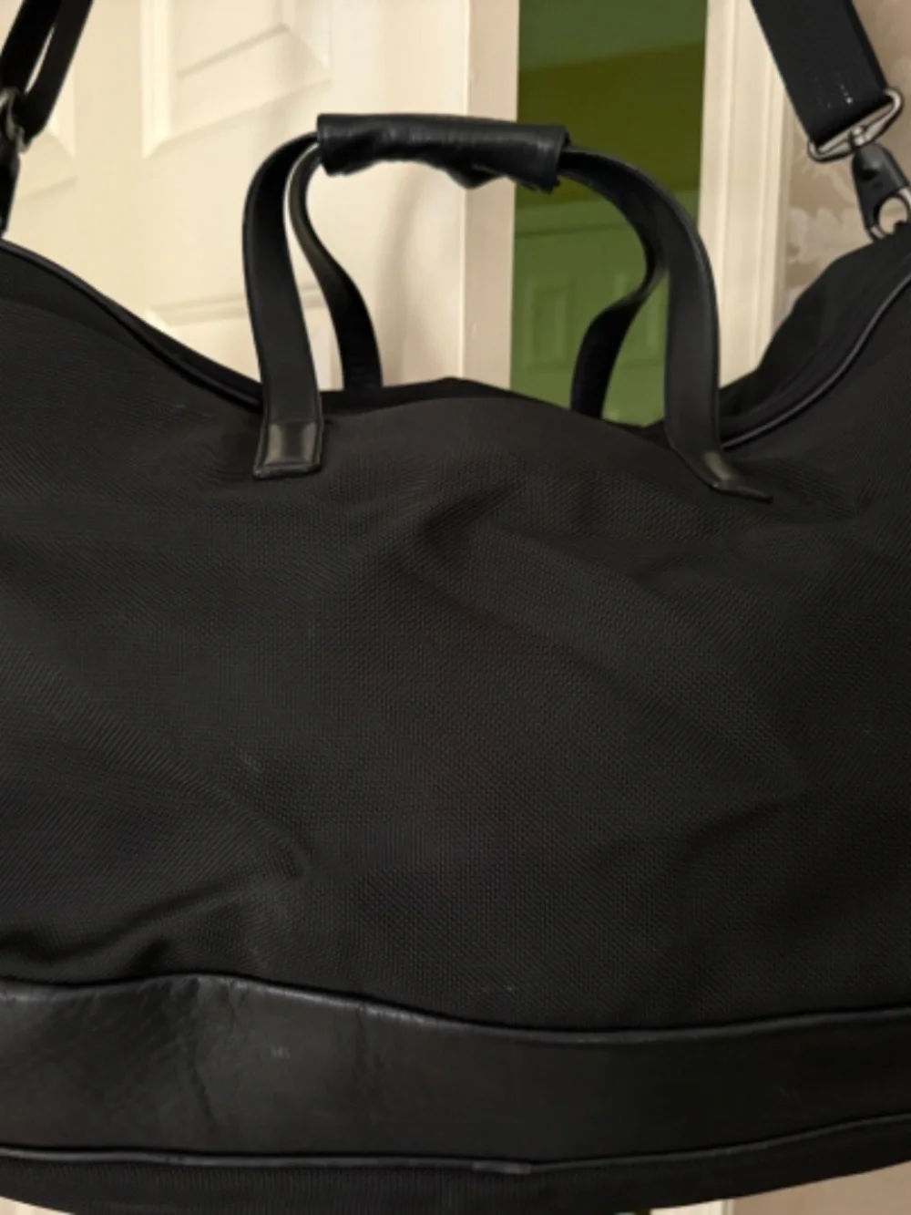 TUMI  Black Carry/Weekend Back with Leather Trim